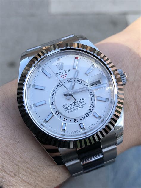 rolex white sky dweller|Rolex Sky-Dweller for sale.